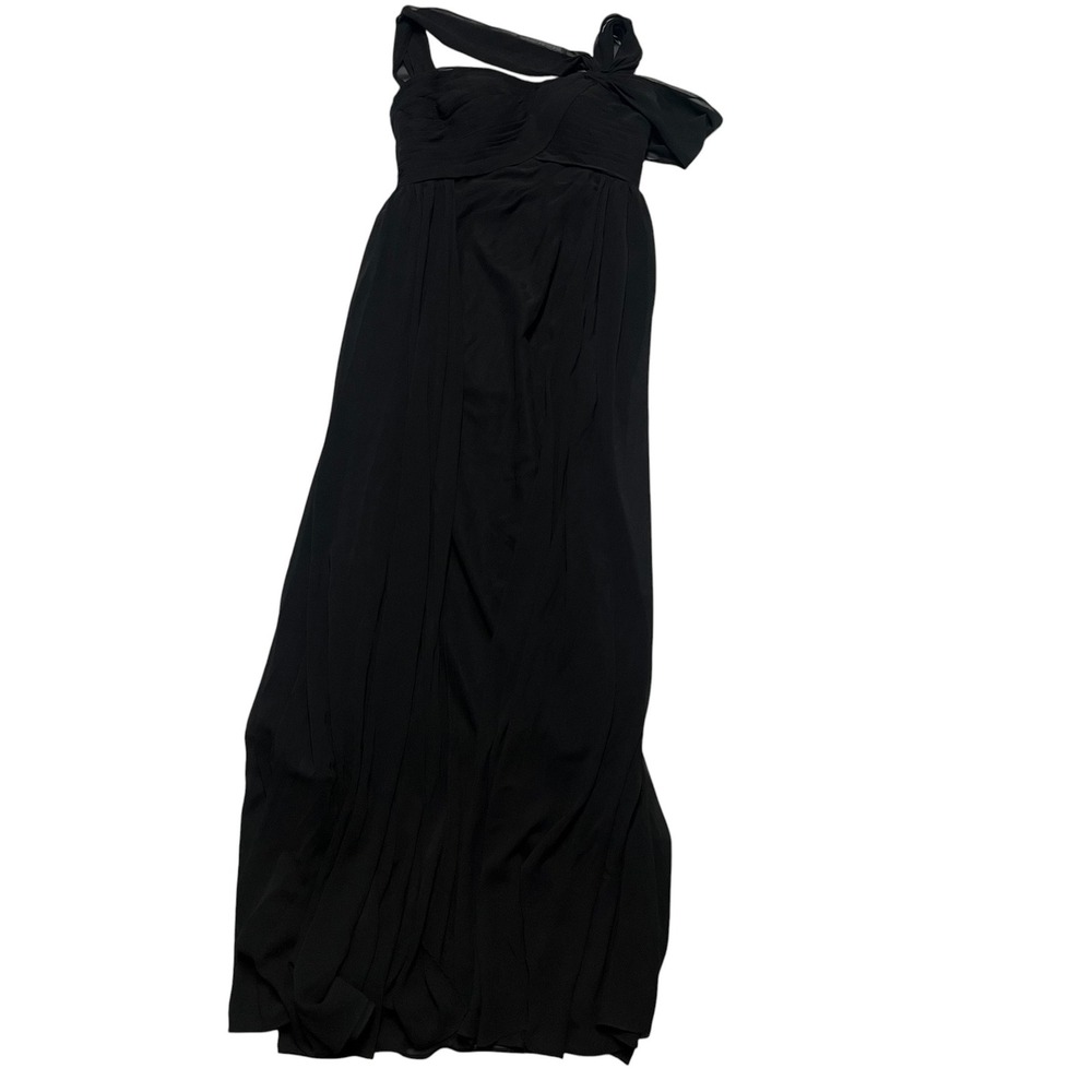 Christian Siriano Bridal for Azazie Black Chiffon Maxi Gown Dress 8